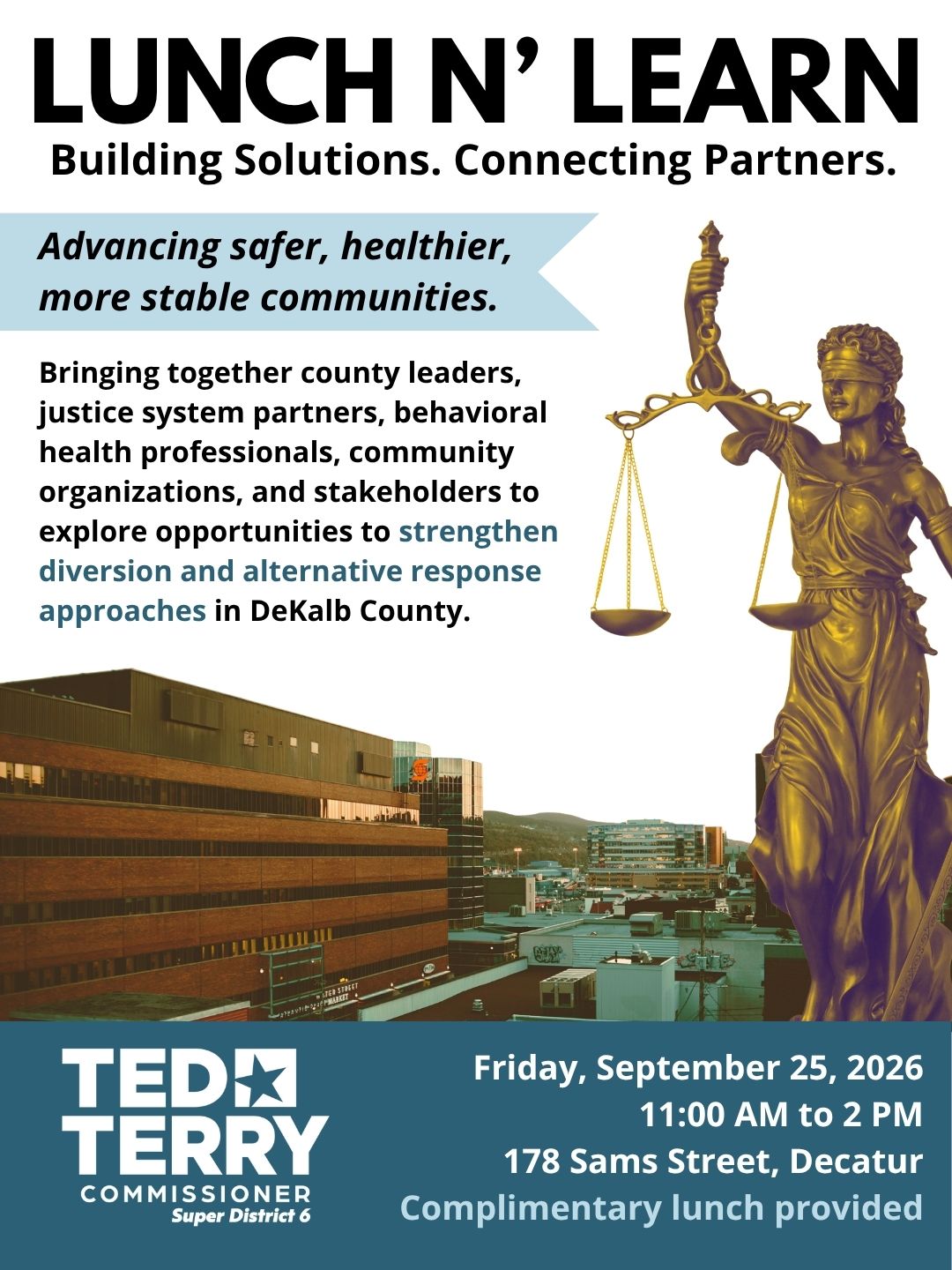 flyer for the lunch and learn on September 25, 2026