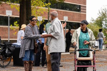 Planning and Sustainability event DeKalb County CEO Lorraine Cochran-Johnson greeting citizens